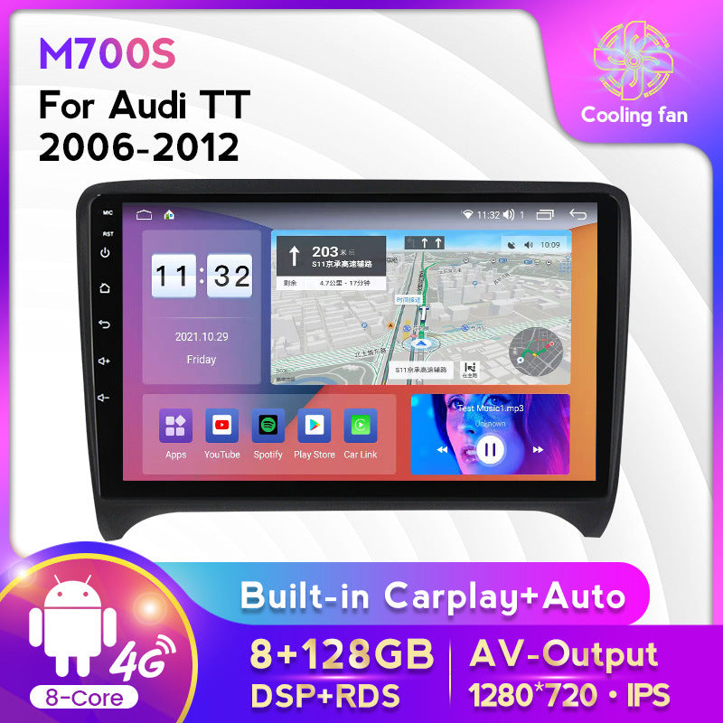 Suitable for Audi TT 06-12 to Android large-screen central control car navigation all-in-one machine 8 + 128G