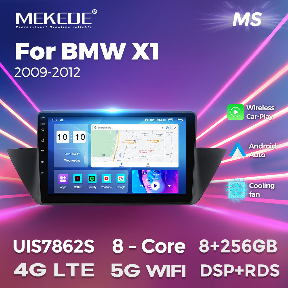 Applicable to BMW X1 E84 09-12 Android large screen central control car navigation radio screen 8 + 256G