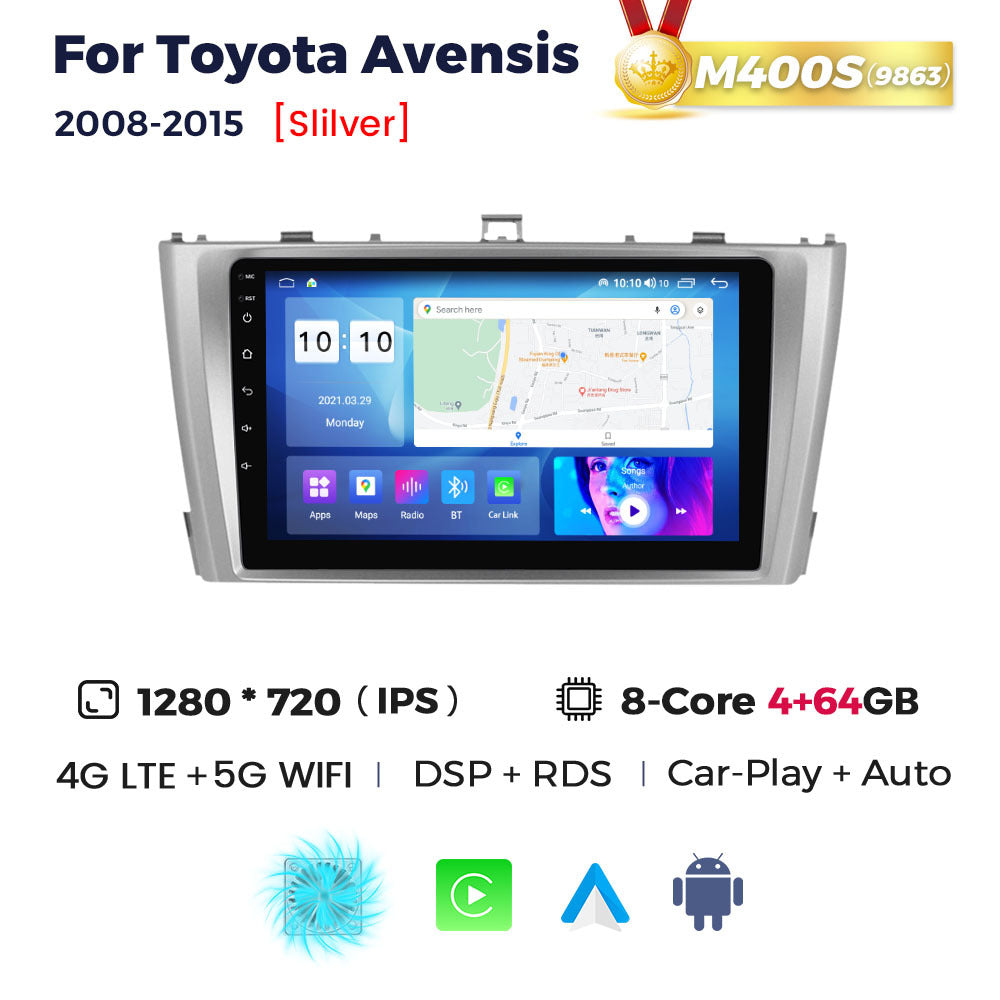 Applicable to Toyota Avensis 2008-2015 Android large screen central control navigation 8 + 256G