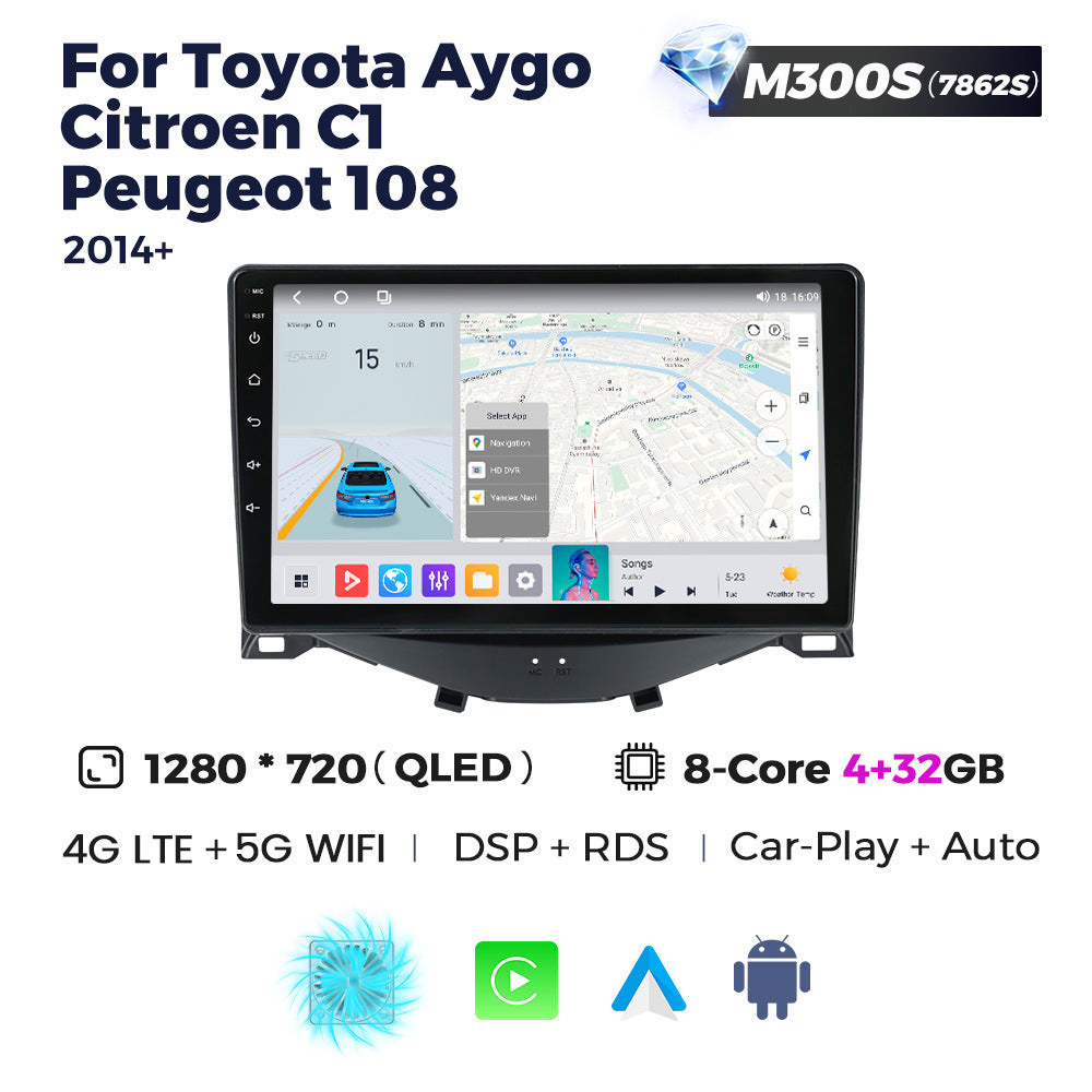 Suitable for toyota aygo peugeot 108 citroen c1 2014+ android car navigation