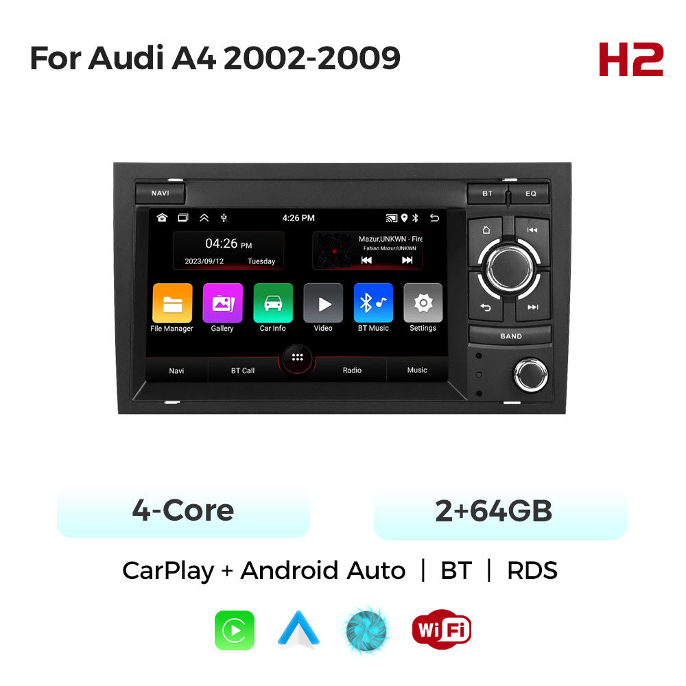 Applicable to Audi A4 02-08 unilateral button Android large screen central control navigation Bluetooth radio special machine