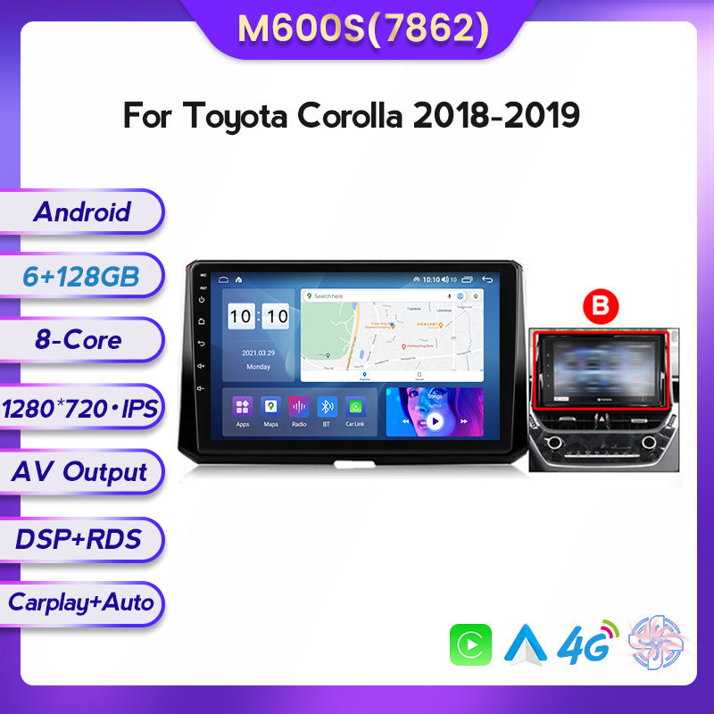 Suitable for Toyota Corolla auris 18-19 Android large-screen central control car navigation screen 8 + 128G