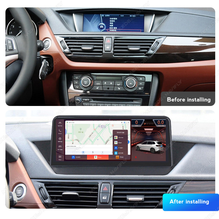 10.25-inch Android large screen central control car navigation Bluetooth CarPlay compatible with BMW X1 E84 2009-2015