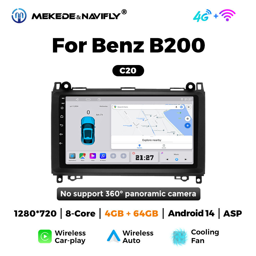 Suitable for Mercedes-Benz B200 W639Vito Android large screen central control car navigation radio screen carplay
