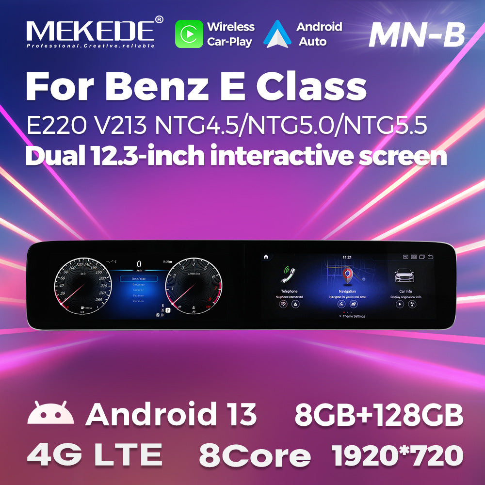 Suitable for benz e class e220 v213 ntg5.0 ntg5.5 mercedes-benz e-class dual-screen interaction