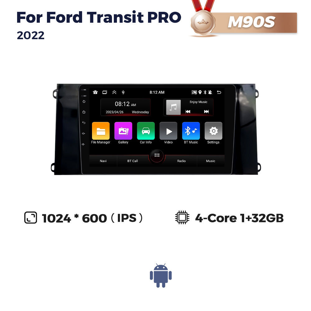 Suitable for ford transit pro 2021 new era transit vehicle central control navigation wireless carplay
