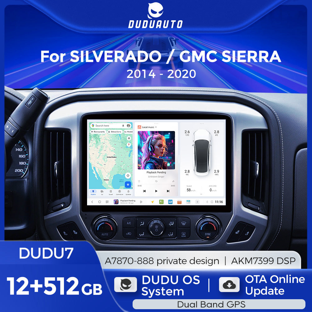 For chevrolet silverado gmc sierra 14-20 12" silverode private model navigation