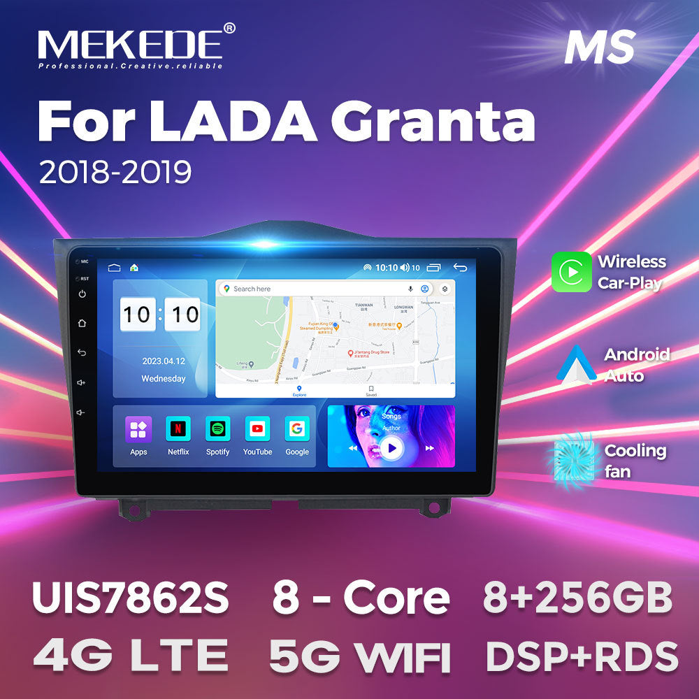 Compatible with Lada Granta 18-19 Android large-screen central navigation radio 8+256G