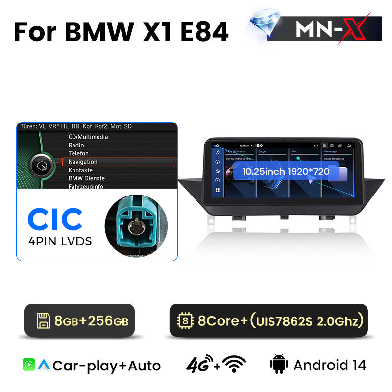10.25-inch compatible with BMW X1 E84 Android central control large-screen GPS navigation all-in-one device, Bluetooth CarPlay