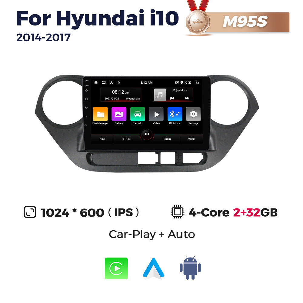 Compatible with Hyundai I10 2014-2017 Android Large Screen Central Control Navigation Radio 8+256G