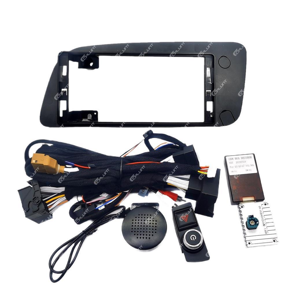Suitable for audi q5 dvd panel central control restoration 12.3inch android screen navigation surface frame versatile frame