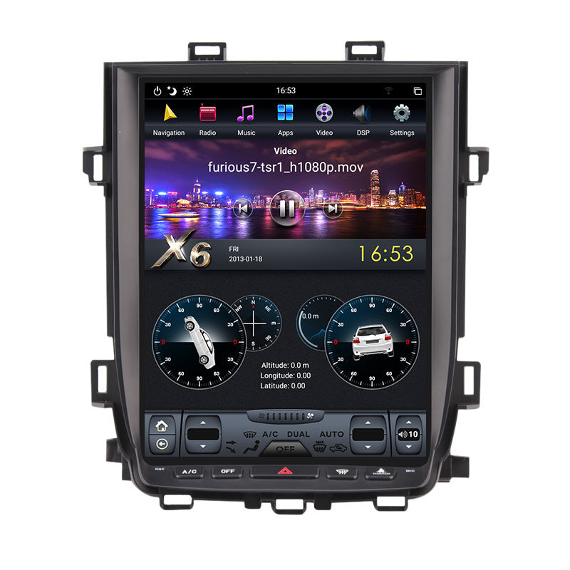 Compatible with Toyota Alphard 10-14 modified vertical screen Android large screen central control in-car navigation all-in-one PX6