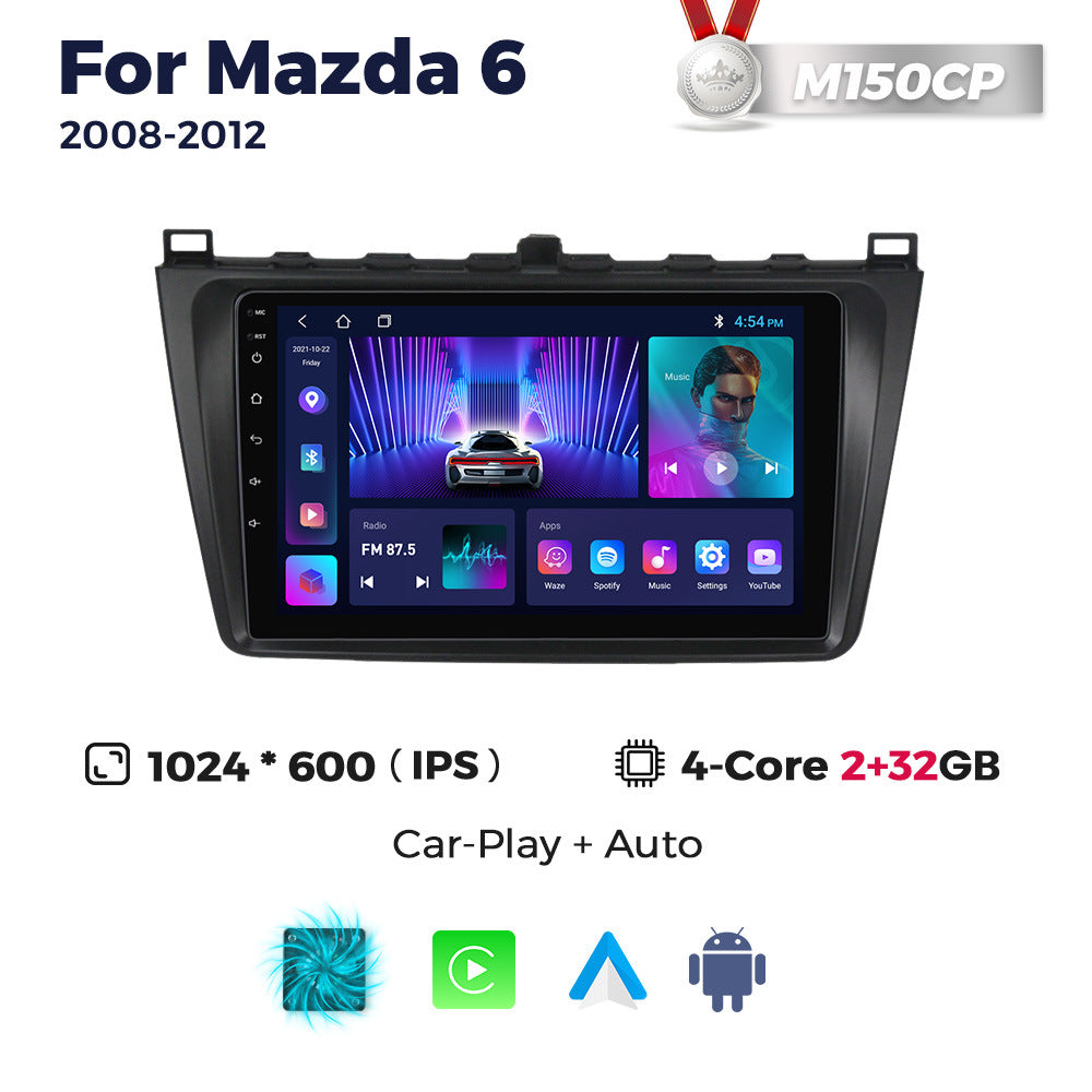 Suitable for 08-12 mazda 6 ruiyi mazda6 android car central control navigator wireless carplay