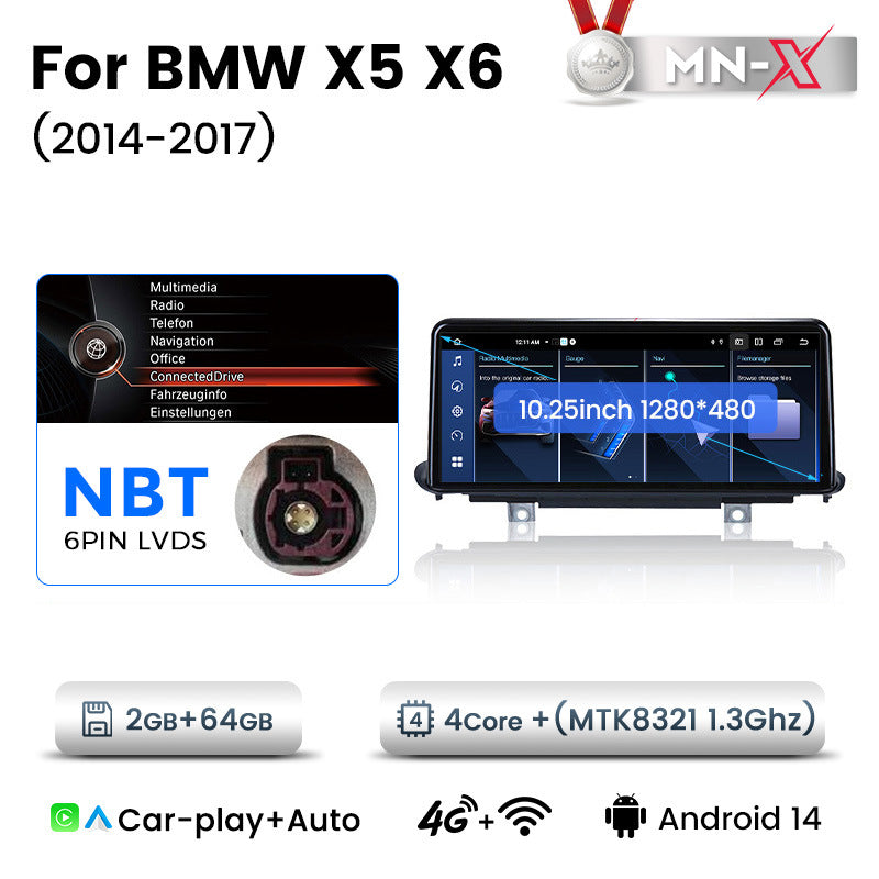 10.25 inch suitable for BMW X5 X6 F15 F16 Android central control large screen GPS navigation all-in-one machine Carplay