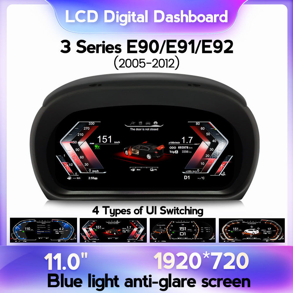 Compatible with BMW 3 Series E90 E91 E92 E93 new HD electronic full LCD instrument panel 11-inch