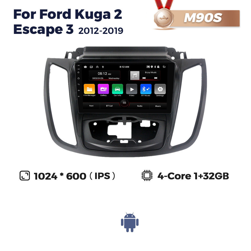 Suitable for 2012-2019 ford kuga (escape) high-end models: in-car android navigation center console with wireless carplay