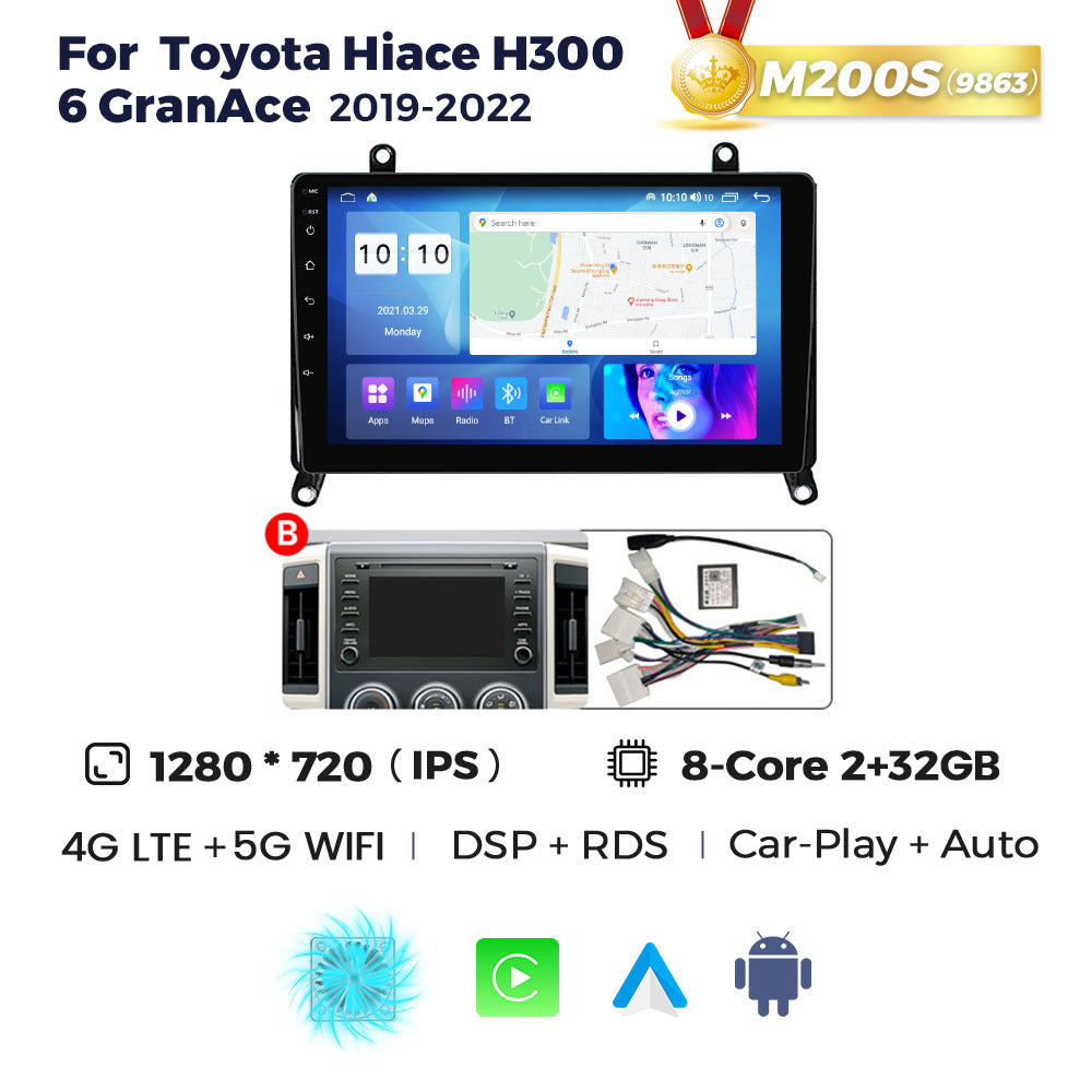 Suitable for toyota hiace h300 6 granace 2019-2022 toyota hiace android navigation