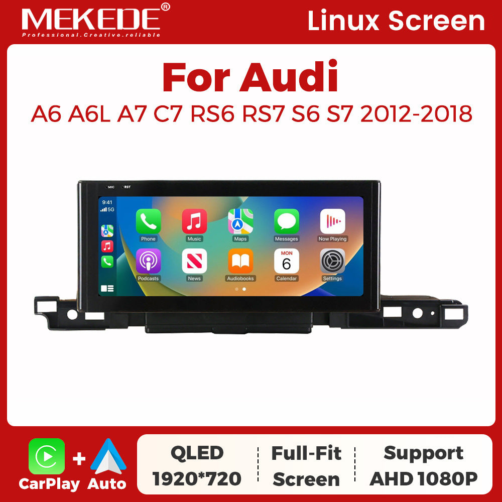 Suitable for audi a6 a6l a7 rs6 s6 s7 audi a6 linux large screen wireless carplay