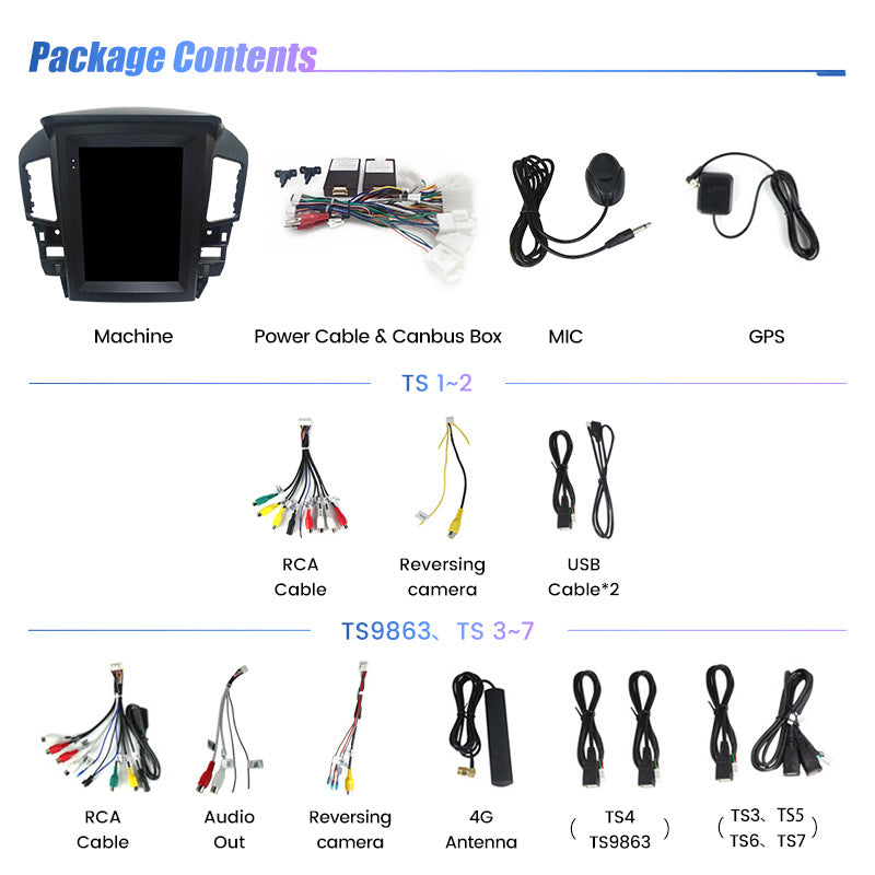 Suitable for lexus rx rx300 rx330 rx350 rx400 rx450 vertical screen android navigator