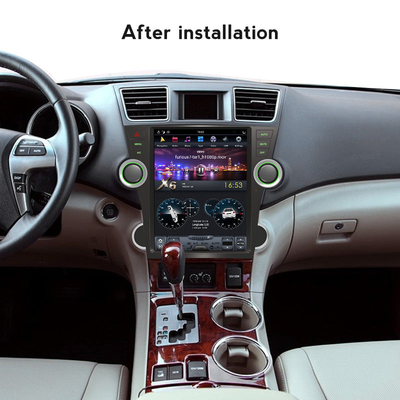 Suitable for Toyota Highlander 09-13 vertical screen Android large screen central control car navigation all-in-one machine
