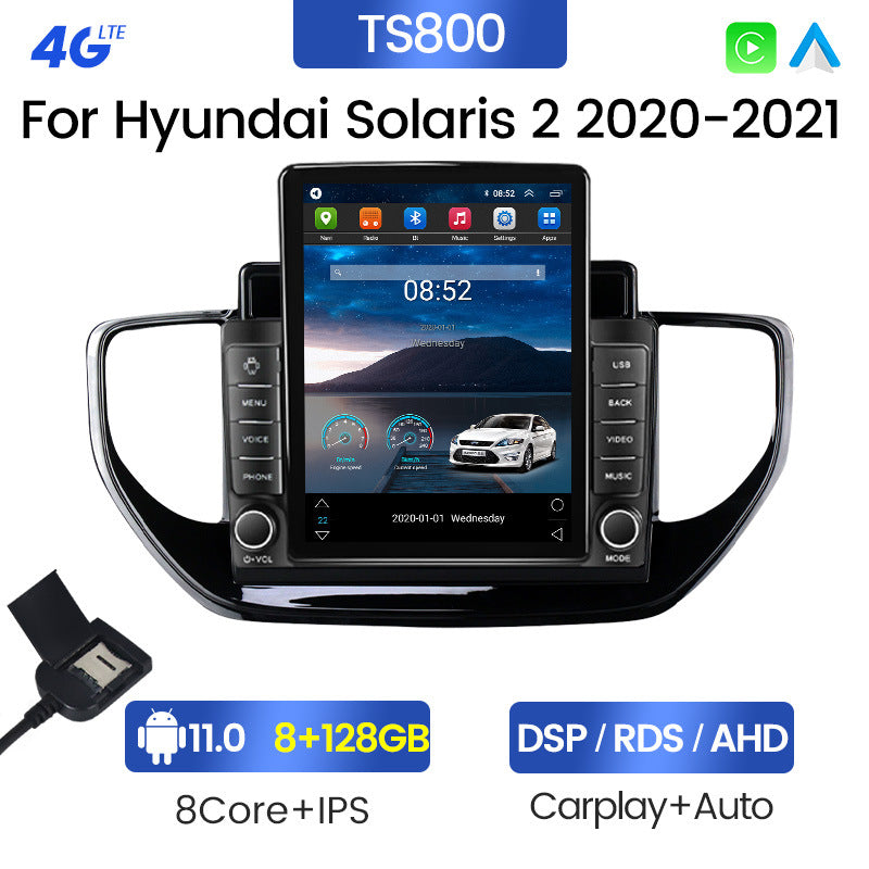 Suitable for hyundai solaris 2 2020-2021 vertical screen android smart navigator stone monument machine