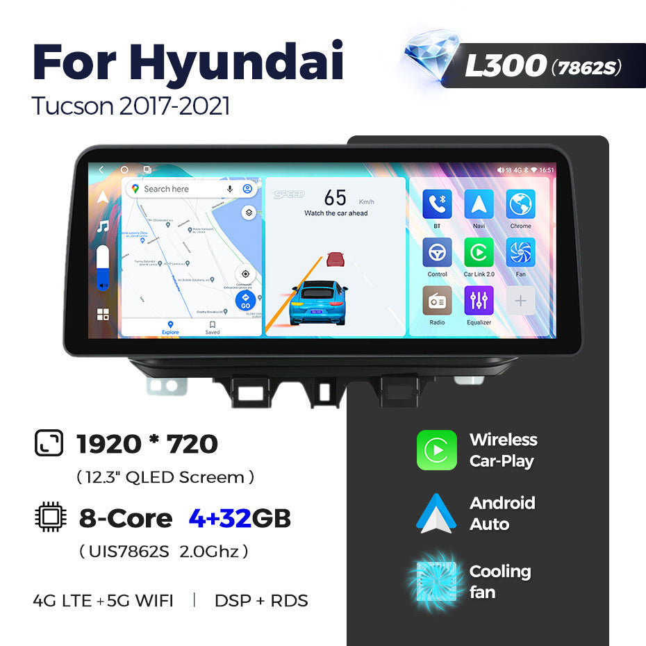 Suitable for hyundai tucson 2017-2021 hyundai new tucson 12.3inch vertical screen android navigator