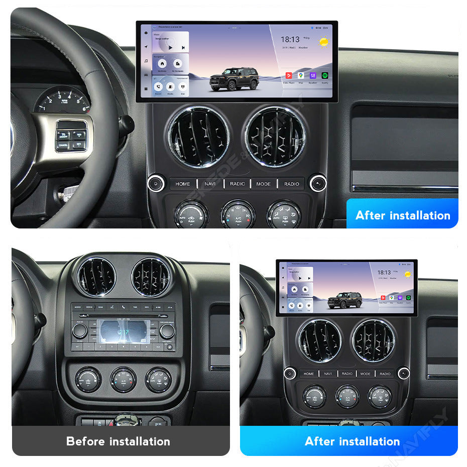 Suitable for jeep compass 2010-2016 jeep compass 12.3inch narrow edge android vertical screen navigation