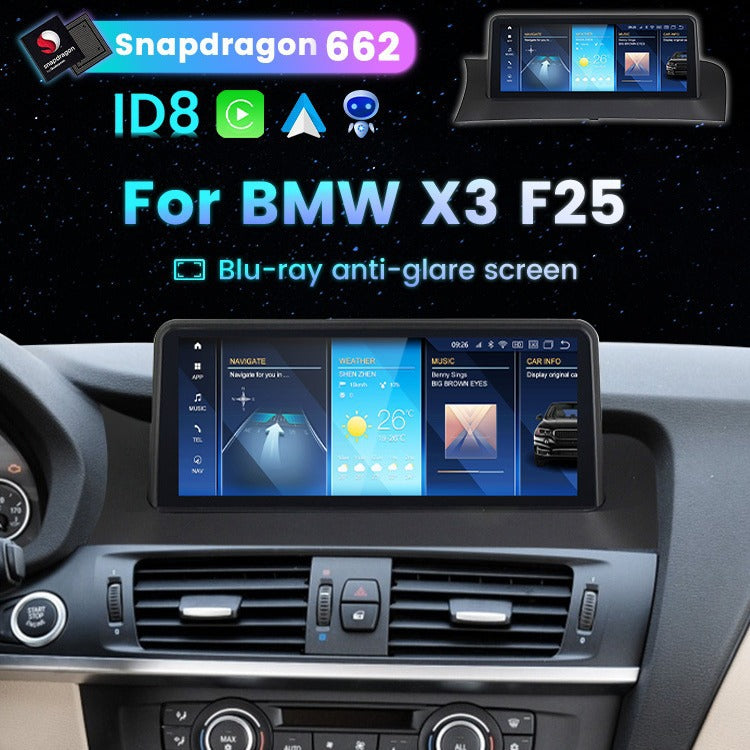 Suitable for bmw x3 f25 10.25inch id8 central control large screen car android navigator smart carplay