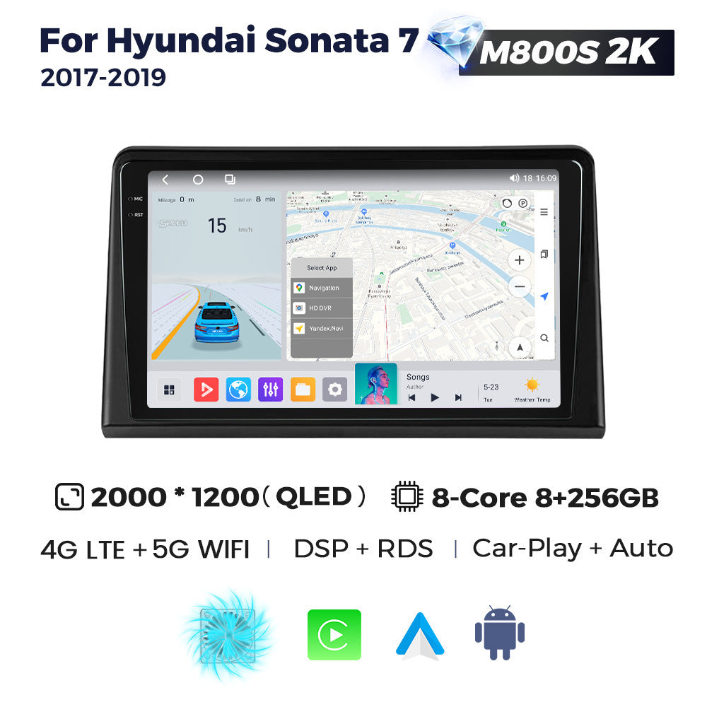Suitable for sonata 7 2017-2019 hyundai sonata nine car central control android navigation carplay