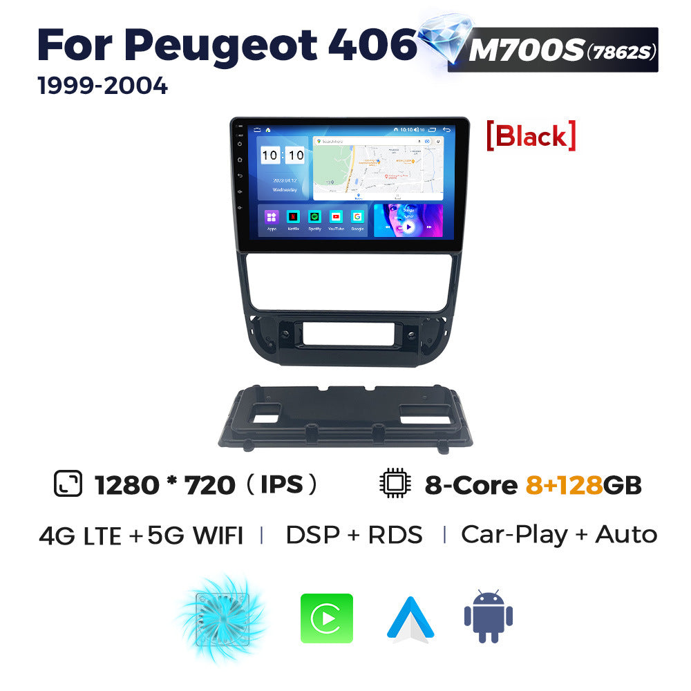 Suitable for peugeot 406, large screen android car navigation, rear view wireless carplay