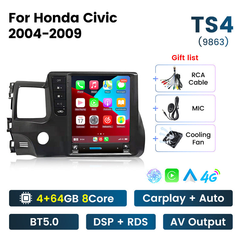 Used in civic cars 04-09 civic vertical screen android smart car navigation/cross-border supply