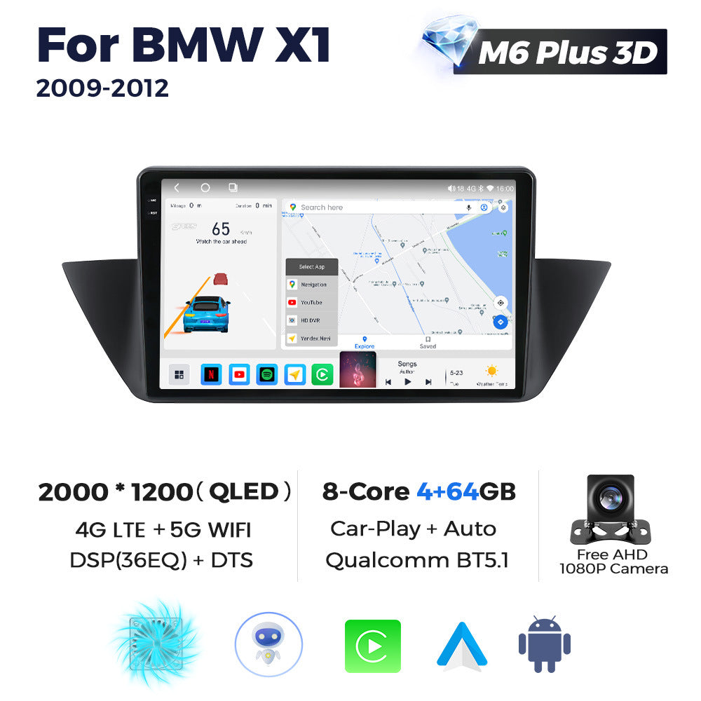 Suitable for BMW X1 E84 09-12 Android large screen car navigation radio screen M6Pro 3D version