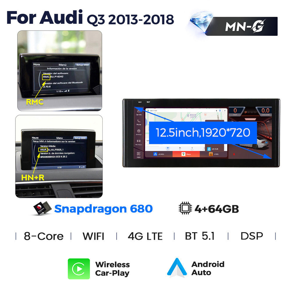 Suitable for audi q3 2013-2019: original car screen upgrade to qualcomm android head unit navigation system