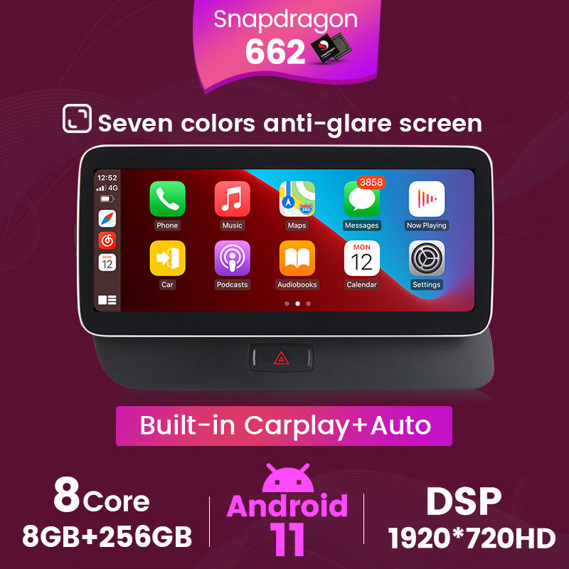 Android 11 head unit with qualcomm chip, vertical screen, carplay, for audi q5/q5l - custom upgrade for center console navigation