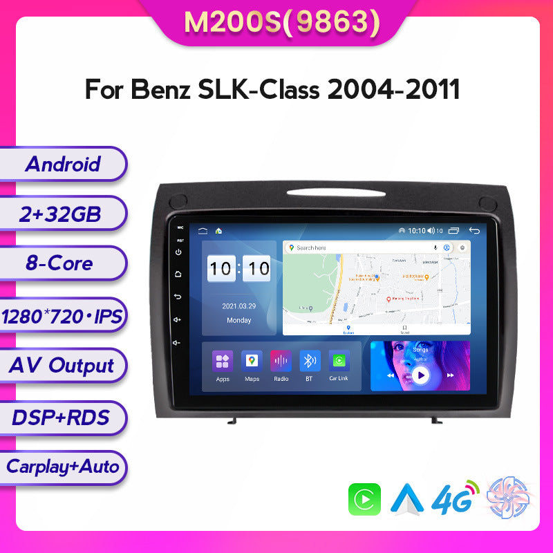 Suitable for 04-11 mercedes-benz slk-class center console large screen android navigation system with car-installed smart wireless carplay