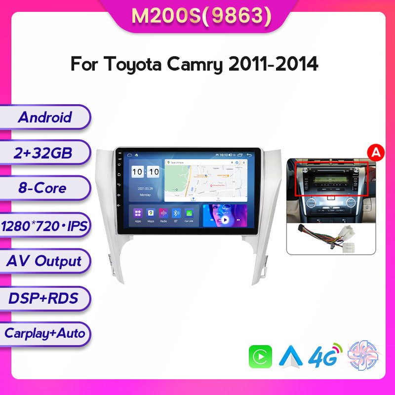 Compatible with Toyota Camry models 11-14 Android large-screen central control in-car navigation screen 8+128GB